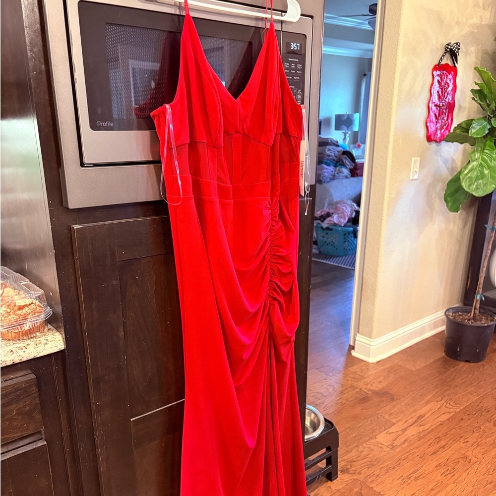 Emerald Sundae Vibrant Red Backless Dress